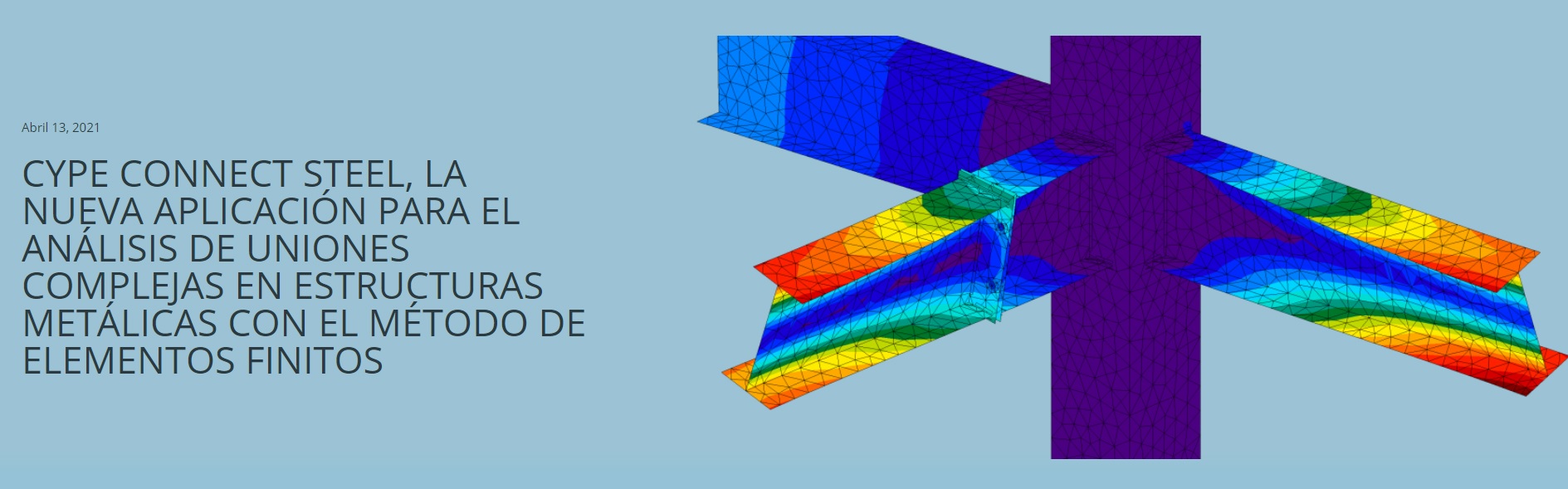 Imagen de CYPE Connect Steel, análisis de uniones mediante elementos finitos